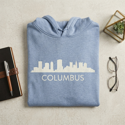 Custom Columbus Skyline Hoodie | Personalized Ohio Sweatshirt | Hometown Pride Minimalist Sweater | Midwest Travel Gift