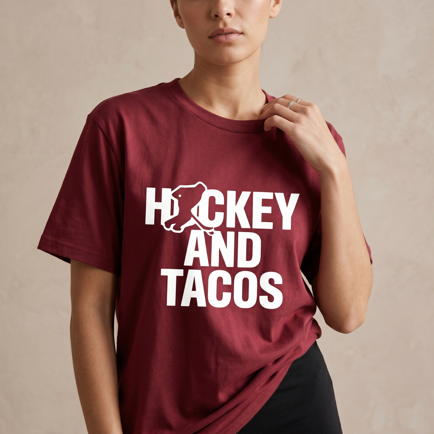 Custom Hockey and Tacos Hoodie, Funny Hockey Shirt with Name, Personalized Hockey Player Gift, Hockey Taco Lover Sweatshirt