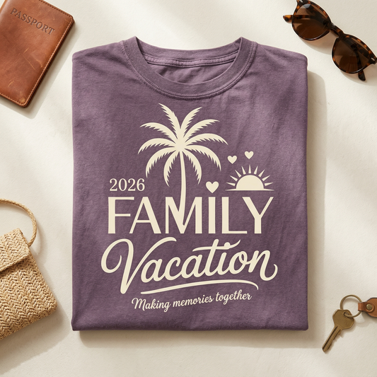 Custom Family Vacation 2026 Shirt, Personalized Making Memories Together Tee, Matching Tropical Family Trip Shirts, Summer Beach Cruise Tee