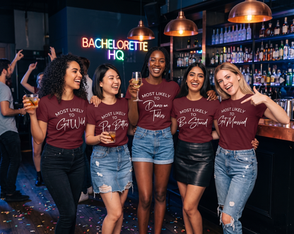 Custom Bachelorette Party Tees, Funny Wedding Party Shirts, Bridesmaid Shirts, Custom Bridal Gift, Matching Outfits, Group Wedding Shirts.