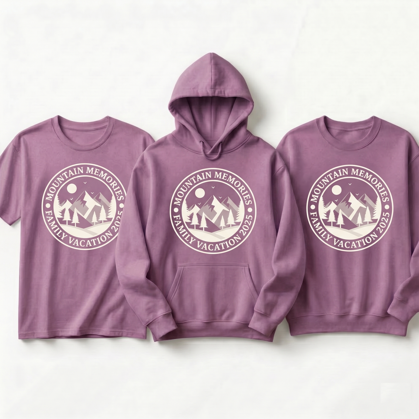 Custom Mountain Memories 2025 Family Vacation Shirts, Personalized Mountain Trip Matching Hoodies, 2026 Family Reunion Sweatshirts