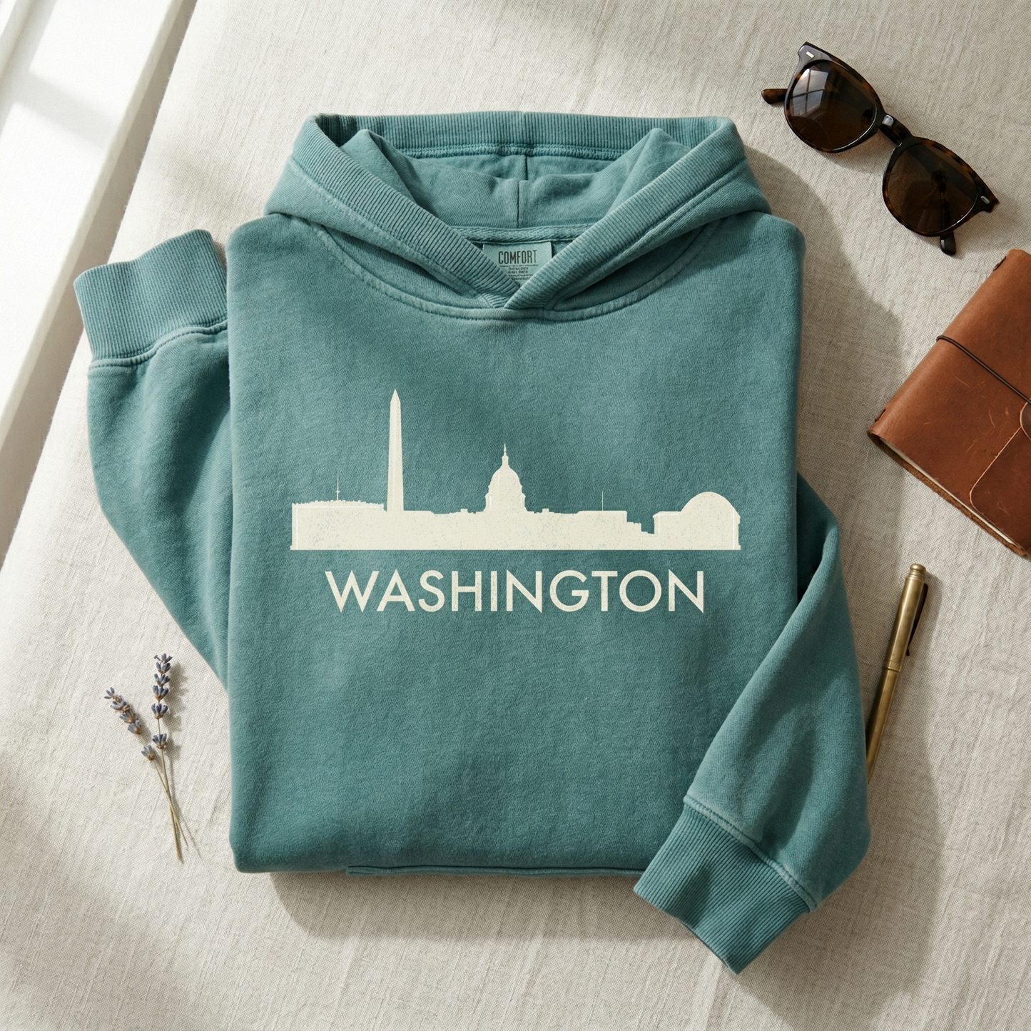 Custom Washington DC Skyline Hoodie | Personalized Nation's Capital Sweatshirt | D.C. Hometown Pride Sweater | Travel Souvenir Gift