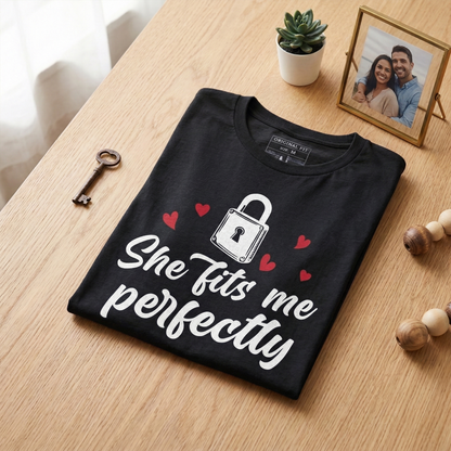 Lock Key Matching Couple Shirts, Valentine's Day Gift Set