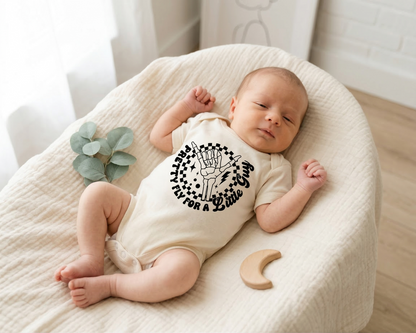 Pretty Fly For A Little Guy Baby Onesie®, Cool Skeleton Hand Baby Bodysuit, Retro Skater Baby Boy Clothes, Alternative Rock Newborn Gift