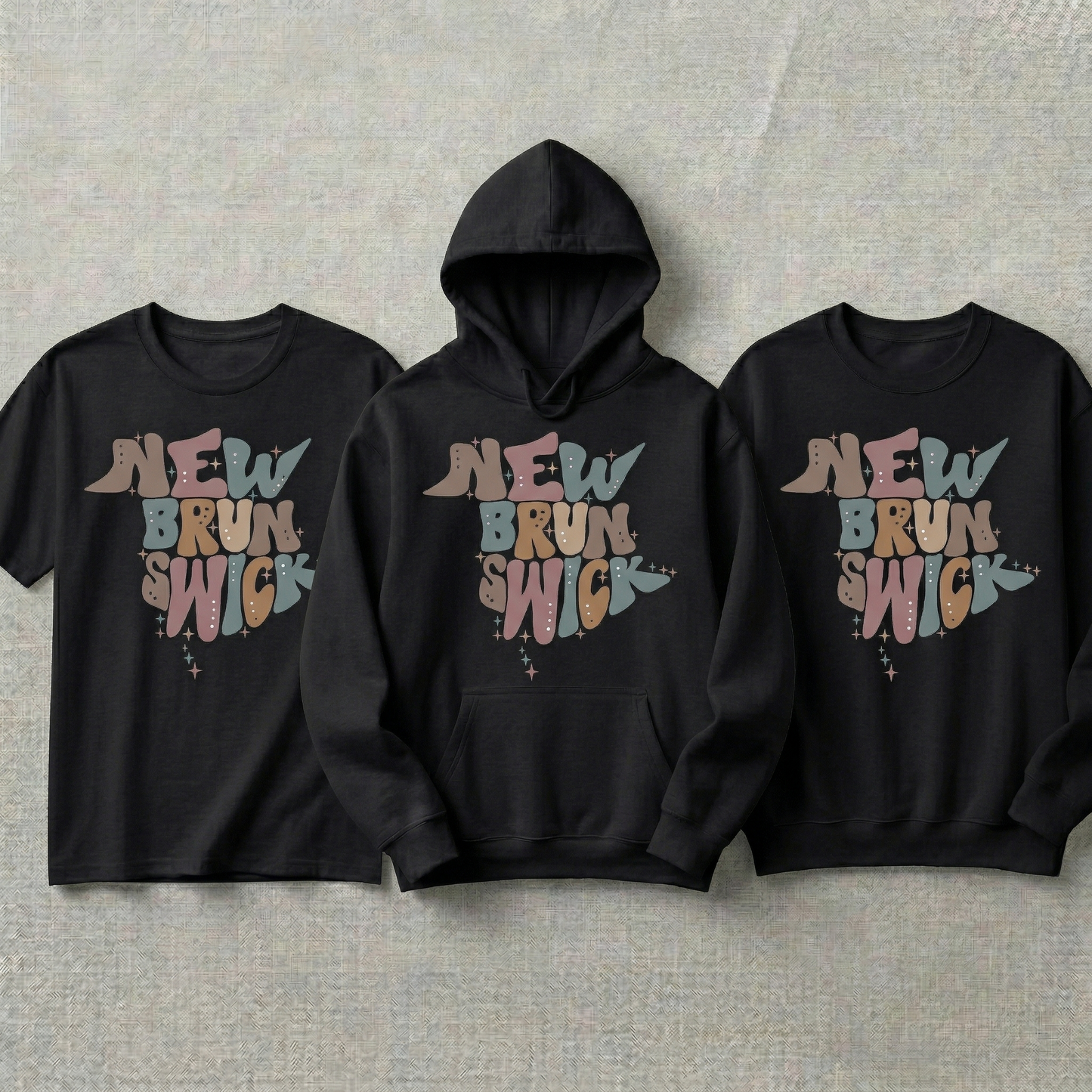 Custom New Brunswick Hoodie and Sweatshirt, Retro New Brunswick T-shirt, Aesthetic Canada Province Apparel, Personalized New Brunswick Gift