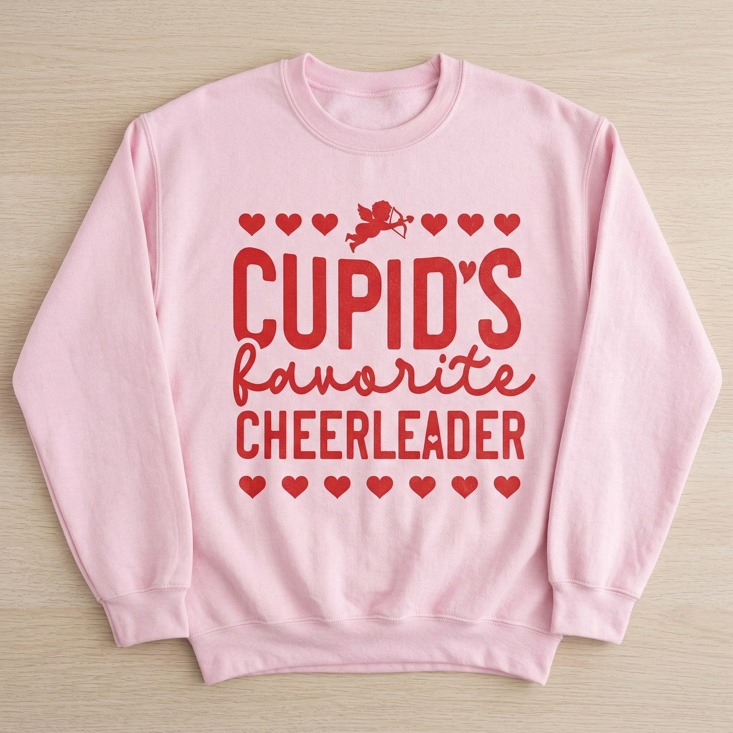 Cupid's Favorite Cheerleader Sweatshirt | Valentine's Day Cheer Shirt | Girls Cheerleading Pullover