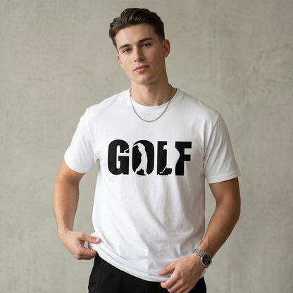 Custom Golf Silhouette Hoodie, Personalized Golfing Sweatshirt, Minimalist Golf T-Shirt, Custom Gift for Golfer, Personalized Club Apparel