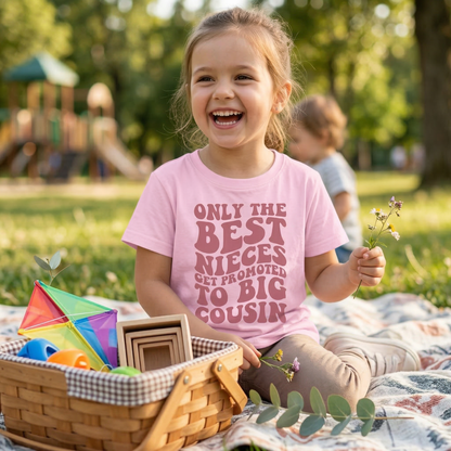 Only The Best Nieces Get Promoted To Big Cousin Shirt, Big Cousin Announcement Shirt, Cousin Promotion Tee, Pregnancy Announcement Cousin Shirt, Family Matching Shirt