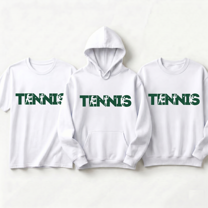 Custom Tennis Silhouette Shirt, Personalized Tennis Mom Hoodie, Tennis Player Gift, Retro Sport Sweatshirt, Customized Team Tennis Crewneck