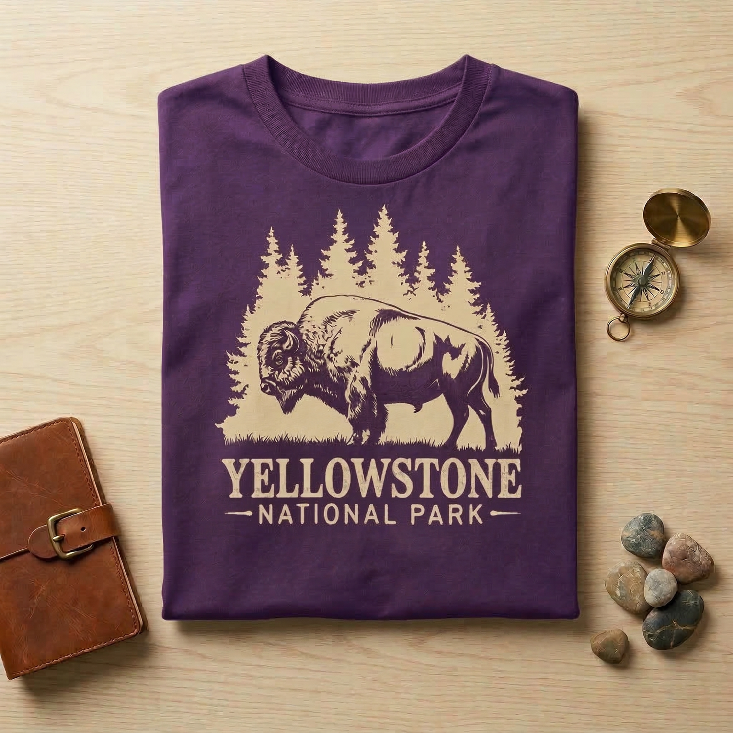 Yellowstone National Park T-Shirt | Vintage Bison Graphic Tee | Retro Wildlife Nature Shirt | Wyoming Adventure Gift