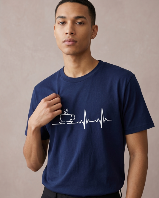 Coffee Heartbeat Hoodie, Coffee Lover Sweatshirt, Barista T-Shirt, Caffeine Lifeline Shirt, Coffee Gift, Minimalist Coffee Pulse Hoodie