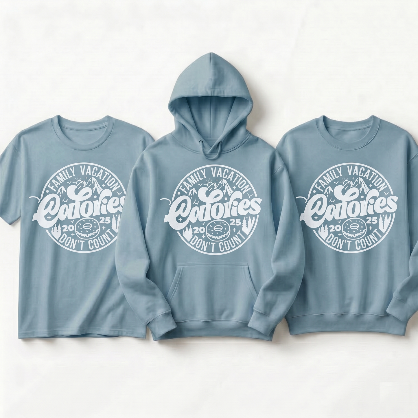 Custom Family Vacation 2026 Shirts, Calories Don’t Count Matching Group Hoodies, Personalized Family Trip Sweatshirts, Funny Vacation Gift