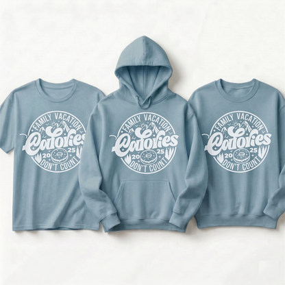 Custom Family Vacation 2026 Shirts, Calories Don’t Count Matching Group Hoodies, Personalized Family Trip Sweatshirts, Funny Vacation Gift