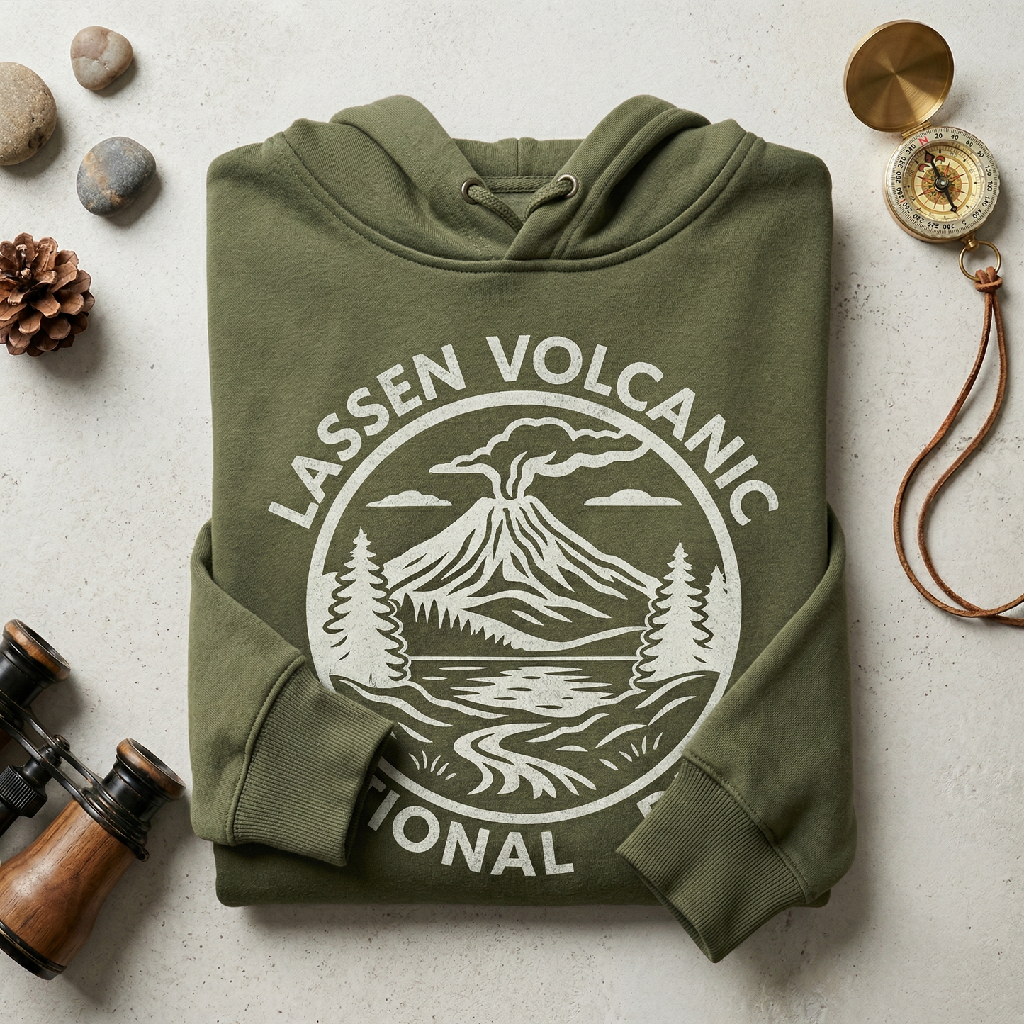 Lassen Volcanic National Park Hoodie – Vintage California Nature Apparel