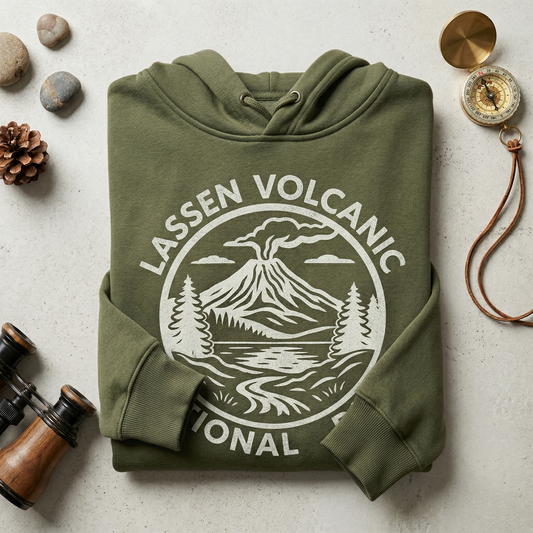 Lassen Volcanic National Park Hoodie – Vintage California Nature Apparel