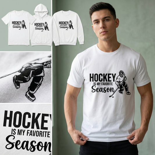 Custom Hockey Is My Favorite Season Hoodie, Personalized Hockey Shirt with Name, Hockey Player Sweatshirt, Custom Hockey Team Gift