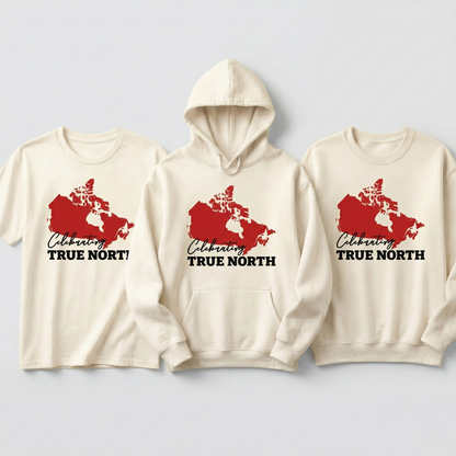 Custom Canada Map Sweatshirt, Celebrating True North Crewneck, Personalized Canadian Pride Sweater, Retro Canada Gift, Canada Souvenir