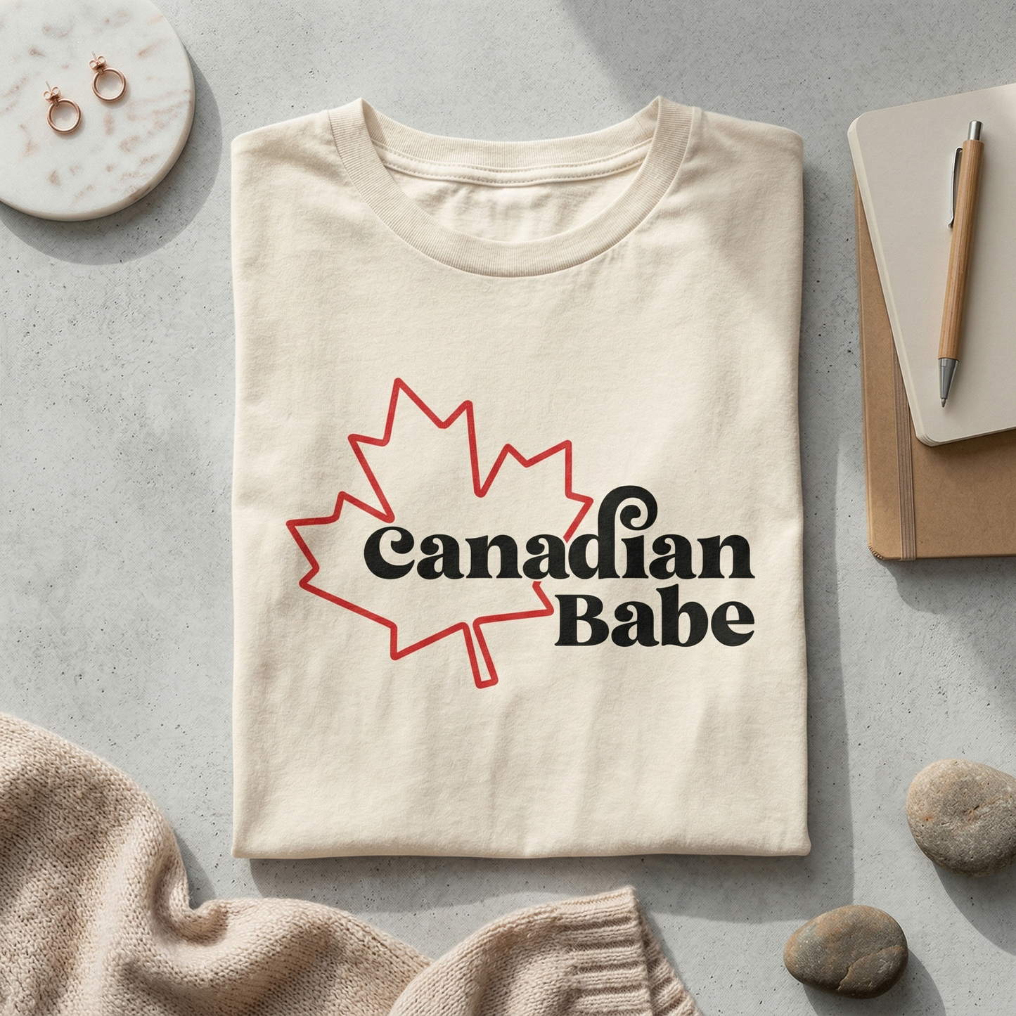 Custom Canadian Babe Hoodie - Personalized Canada Maple Leaf Sweatshirt - Retro 70s Style Canada Pride Pullover - Customized City Babe Gift