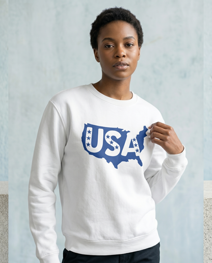 Custom USA Map Shirt, Patriotic 4th of July Hoodie, Independence Day Sweatshirt, Matching Family July 4th Apparel, American Pride Tops