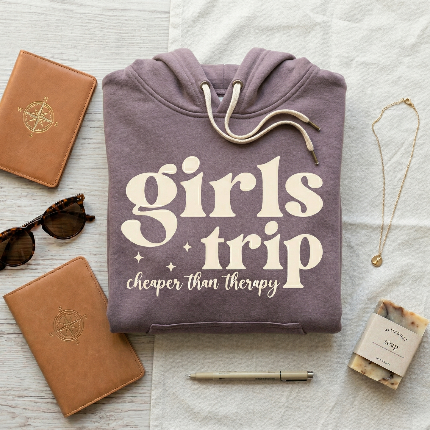 Girls Trip Cheaper Than Therapy Shirt, Custom Retro Vacation Tee, Personalized Bachelorette Party Top, Funny Girls Weekend Shirt,