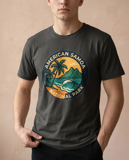 American Samoa National Park Shirt, Retro Tropical Hoodie, Custom Island Vacation Sweatshirt, Minimalist Nature Gift, Beach Explorer Tee