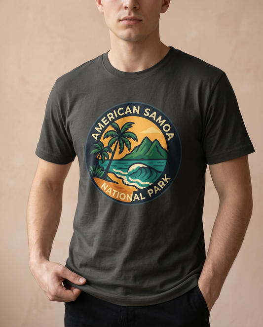 American Samoa National Park Shirt, Retro Tropical Hoodie, Custom Island Vacation Sweatshirt, Minimalist Nature Gift, Beach Explorer Tee