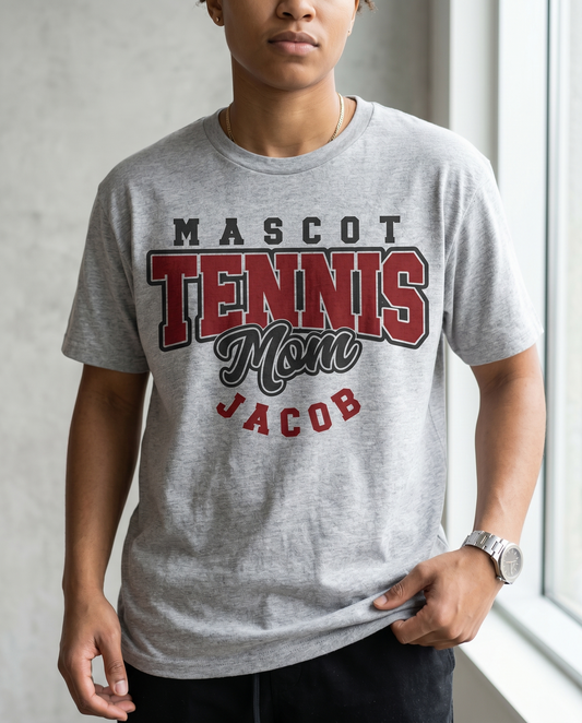 Custom Tennis Mom Hoodie, Personalized Tennis Shirt with Name, Personalized Sports Mom Gift, Custom Team Tennis Apparel