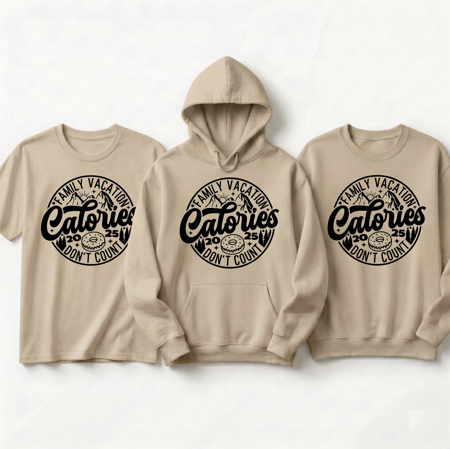 Custom Family Vacation 2026 Shirt, Calories Don't Count Matching Family Trip Hoodie, Personalized Group Travel Sweatshirt, Vacation Gift