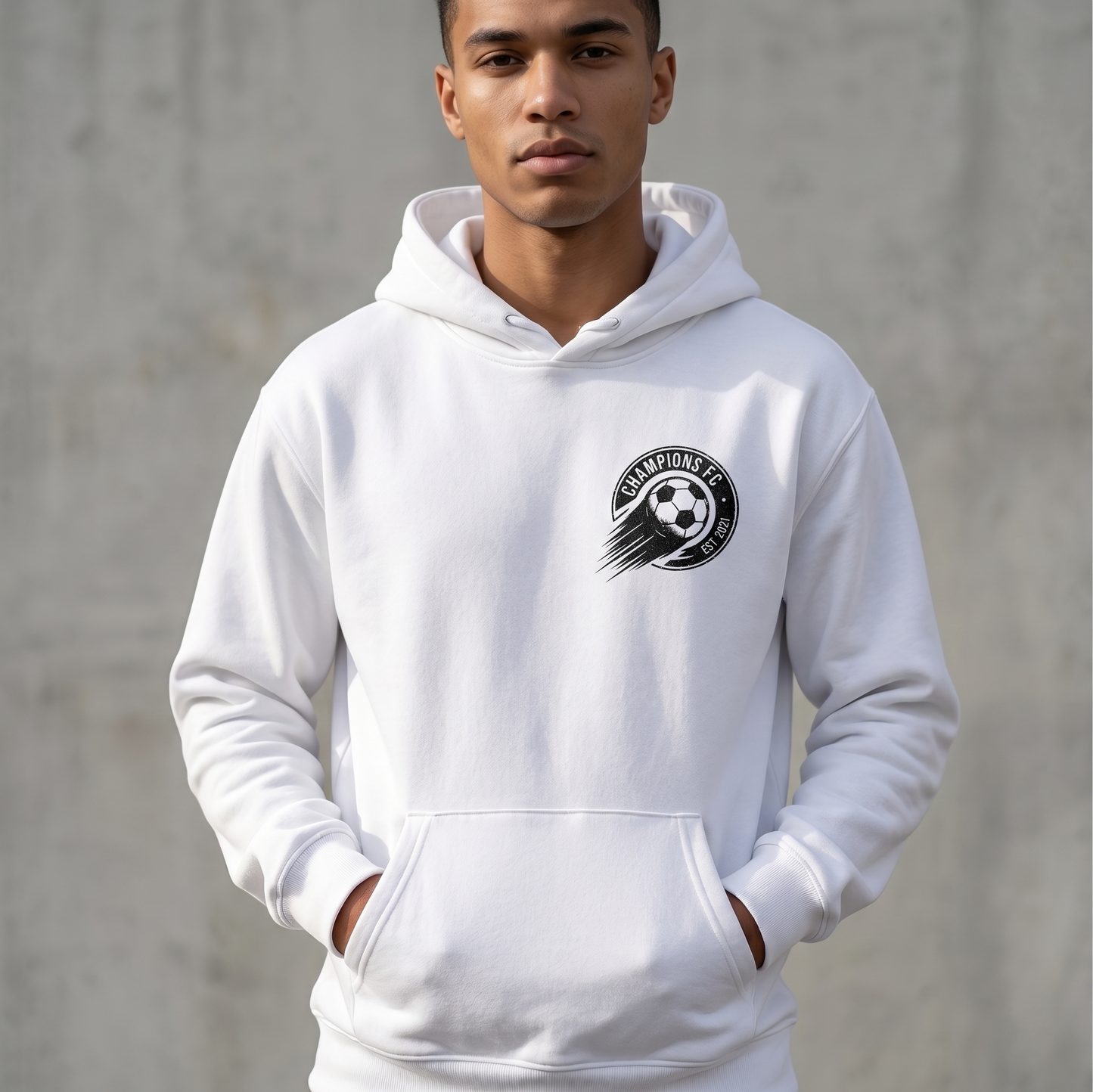 Custom Football Club Gift - Champions Soccer Ball Apparel - Personalized Youth Soccer Hoodie - Soccer Coach Gift - Gameday Team Wear