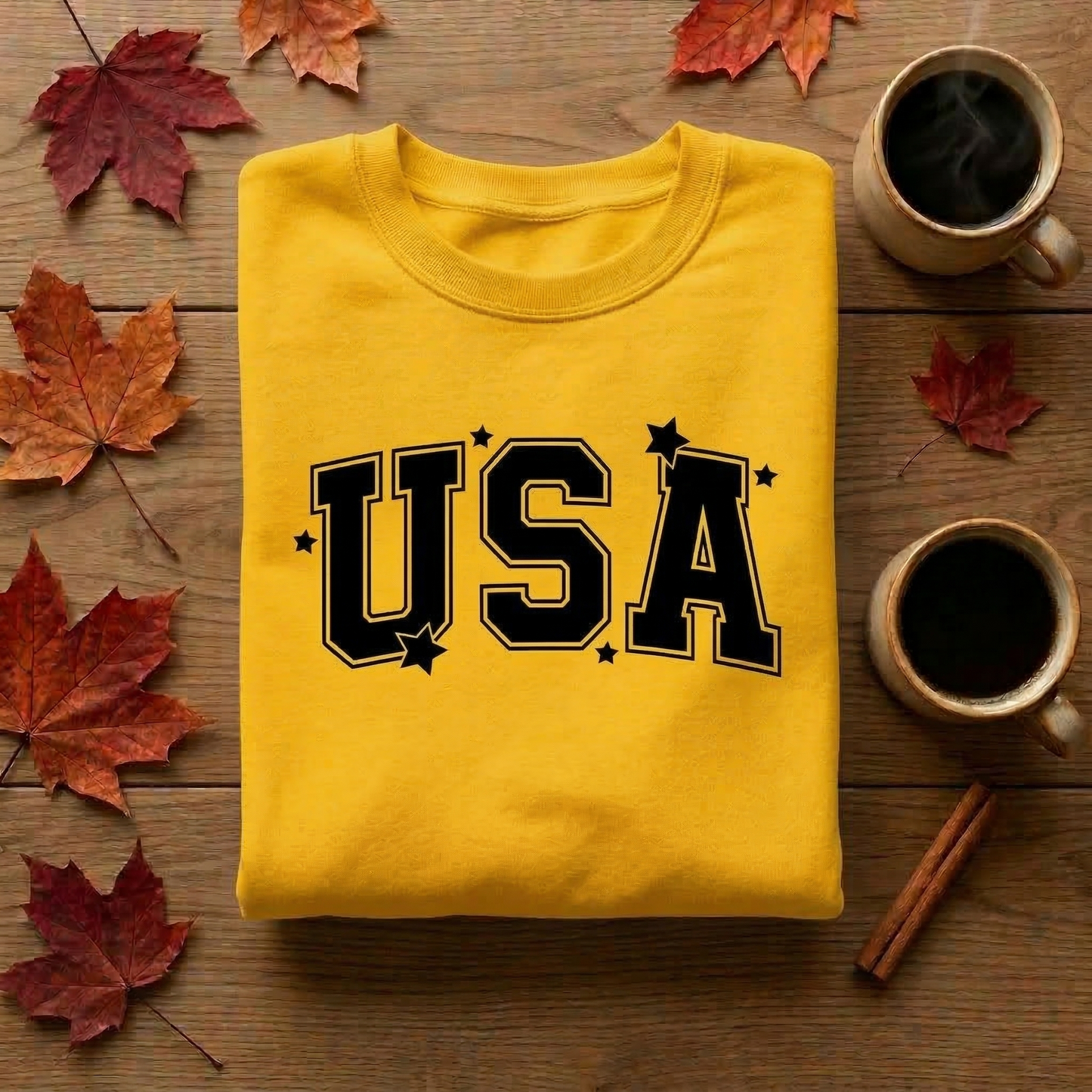 Varsity USA Sweatshirt | Cozy Fall Americana Crewneck | Preppy Retro Pullover | Minimalist Navy & Cream Sweater | Autumn College Style