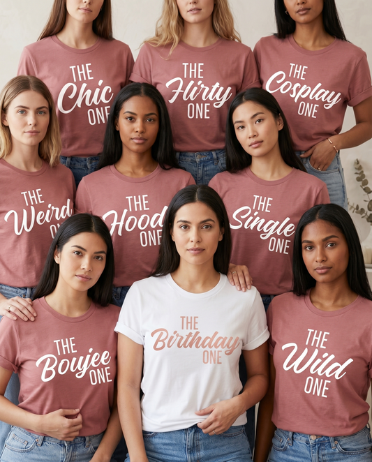 Matching Birthday Group Shirts, Custom The Birthday One T-Shirt Set, Personalized Bachelorette Party Tees, Girls Trip Outfits, Group Hoodies