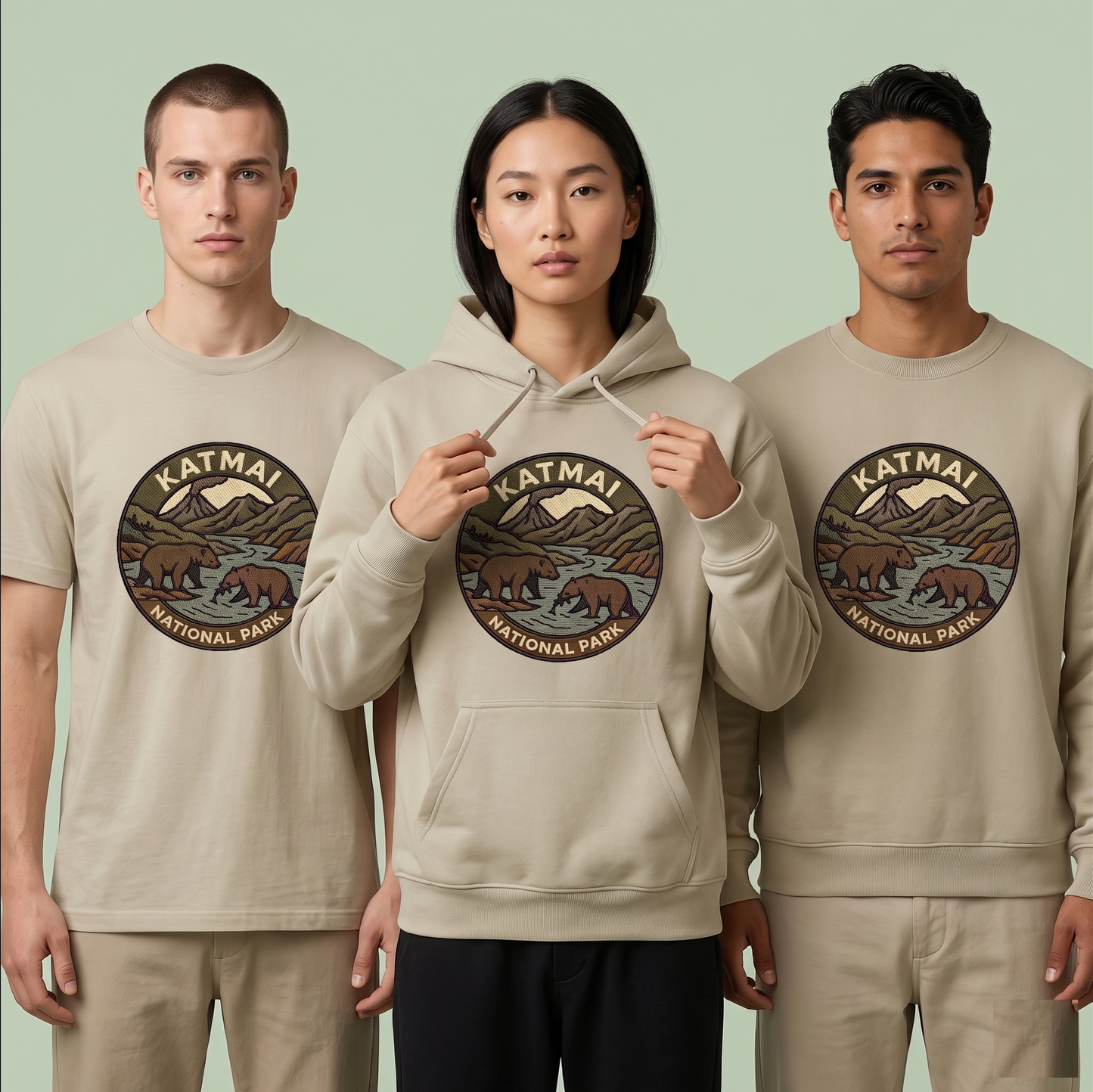 Custom Katmai National Park Shirt, Vintage Alaska Bear Hoodie, Personalized Nature Lover Sweatshirt, Retro Outdoor Adventure Apparel