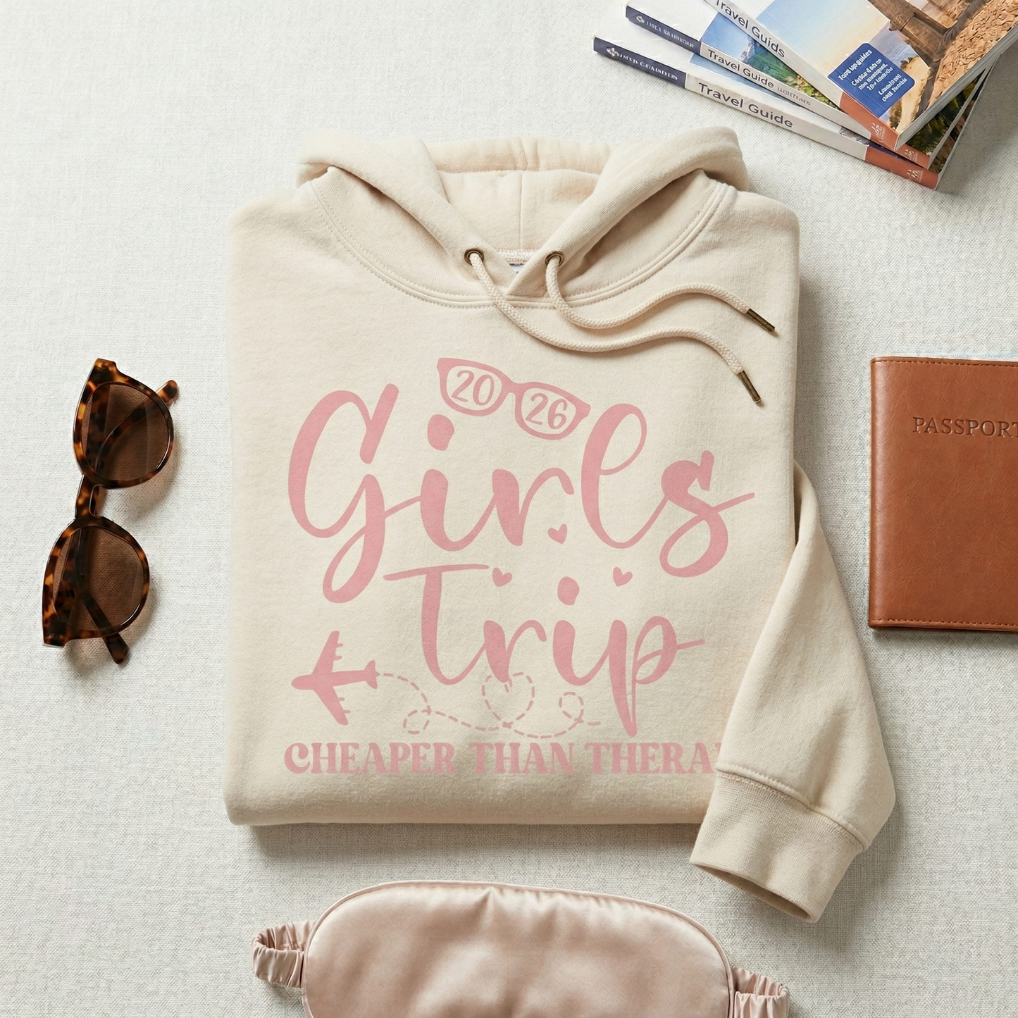 Custom Girls Trip 2026 Shirt, Cheaper Than Therapy Tee, Matching Girls Vacation Shirts,Bachelorette Party Shirt, Personalized Bestie Gift