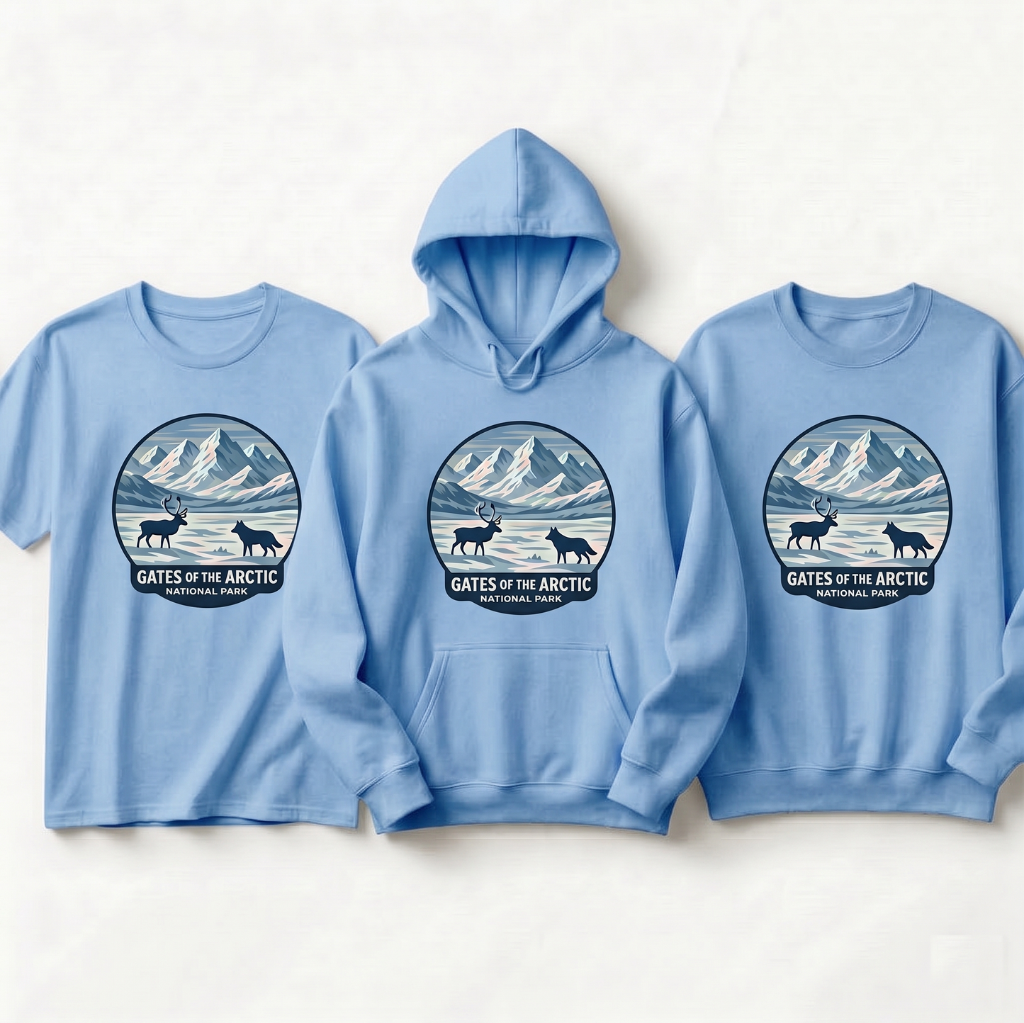 Custom Gates of the Arctic National Park Hoodie, Personalized Alaska Wildlife Sweatshirt, Retro National Park T-Shirt, Custom Outdoorsy Gift