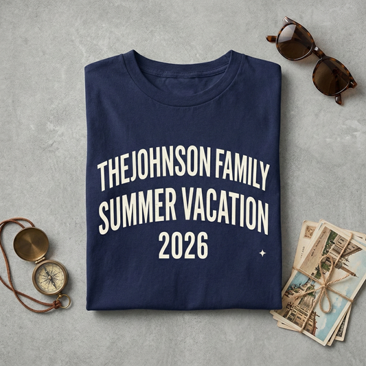Custom Family Vacation Shirt 2026, Personalized Family Reunion T-shirt, Custom Last Name Summer Trip Tee, Matching Family Travel Shirts