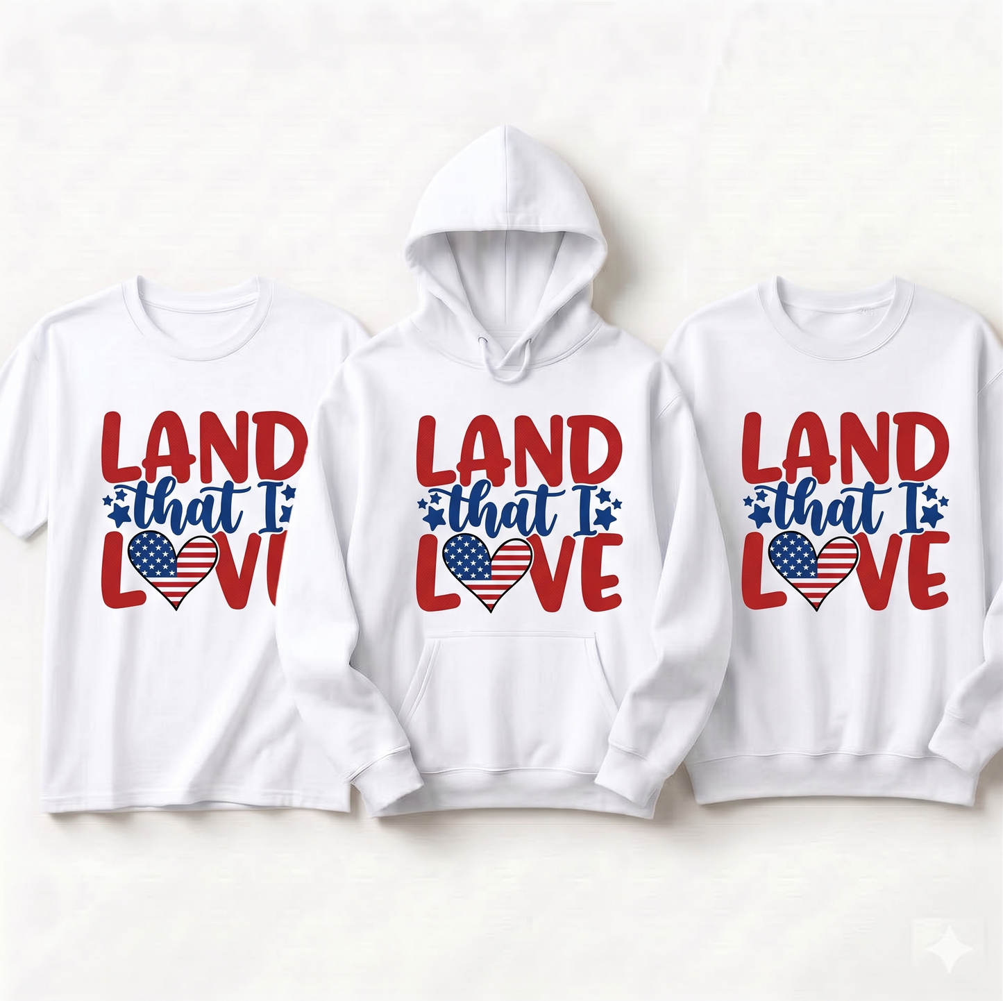 Custom Land That I Love Shirt, Patriotic 4th of July Hoodie, Independence Day Sweatshirt, USA Heart Stars Apparel