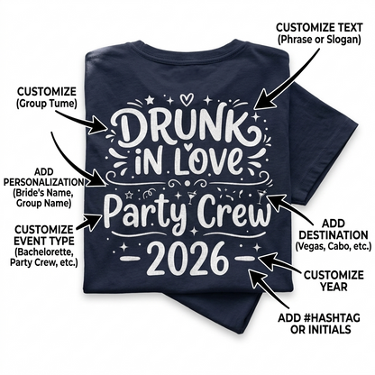 Custom Bachelorette Party Shirts 2026, Personalized Bride Tribe T-Shirts, Matching Group Vacation Shirts, Personalized Bridal Shower Gift,