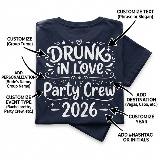 Custom Bachelorette Party Shirts 2026, Personalized Bride Tribe T-Shirts, Matching Group Vacation Shirts, Personalized Bridal Shower Gift,