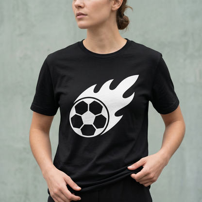Custom Flaming Soccer Ball Shirt, Personalized Soccer Team Hoodie, Soccer Ball Sweatshirt, Soccer Player Gift, Customized Sports Apparel