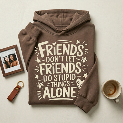 Custom Best Friend Shirt, Friends Don't Let Friends Do Stupid Things Alone Tee, Personalized Bestseller Friendship Gift, Funny Bestie shirt