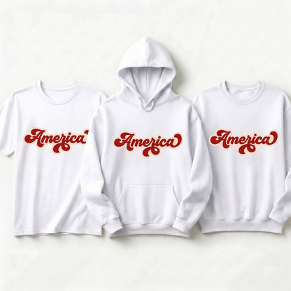Retro America Shirt, Personalized Family Vacation 2026 Hoodie, Custom USA Summer Trip Sweatshirt, Vintage  Apparel, Matching Group Tees