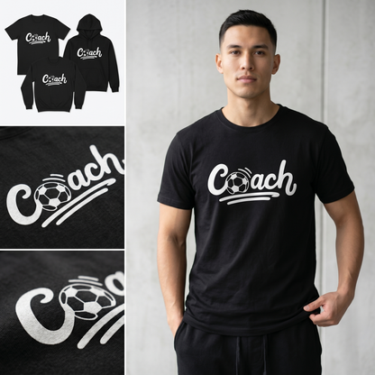 Custom Soccer Coach Shirt with Name, Personalized Soccer Coach Hoodie, Football Coach Sweatshirt, Coach Gift, Team Spirit Wear