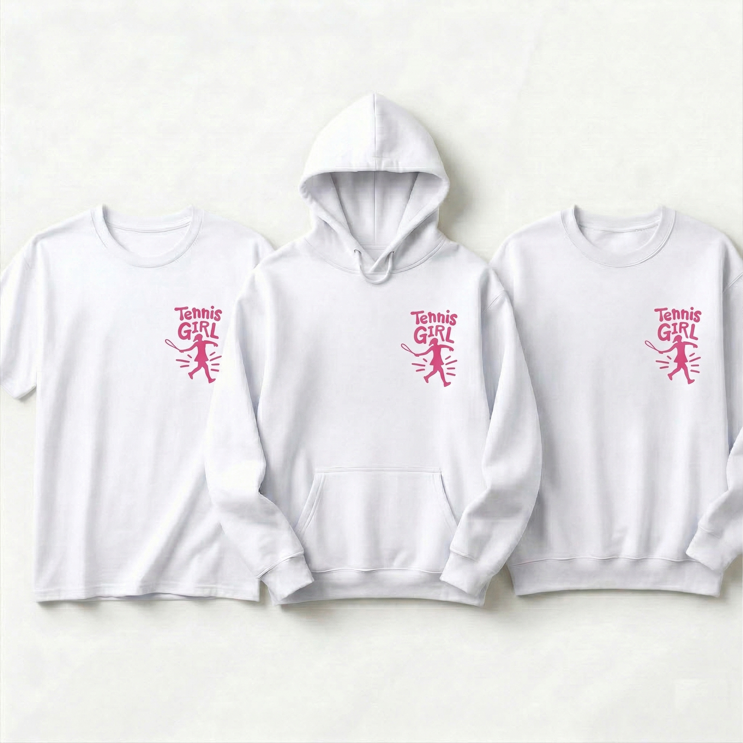 Custom Tennis Girl Shirt, Cute Tennis Sweatshirt for Women, Preppy Tennis Hoodie, Personalize Tennis Player Gift for Her, Girls Team Apparel
