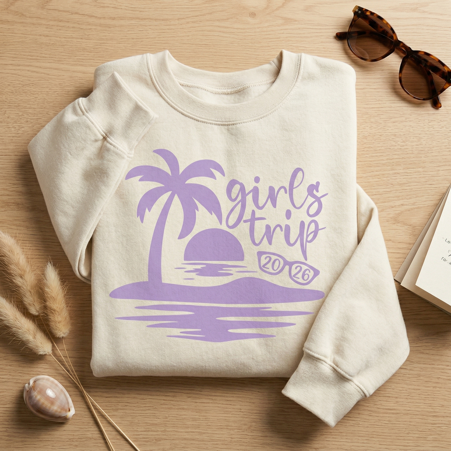 Custom Girls Trip 2026 Shirt, Beach Vacation Squad Tees, Tropical Matching Girls Weekend Top, Personalized Bachelorette Party Shirt