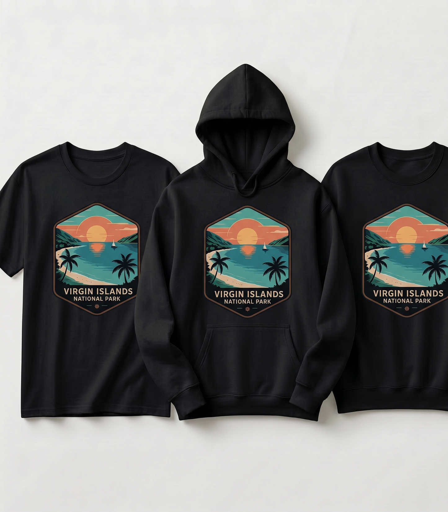 Custom Virgin Islands National Park Hoodie, Personalized Tropical Gift, National Park Sweatshirt, Beach Sunset Graphic Tee