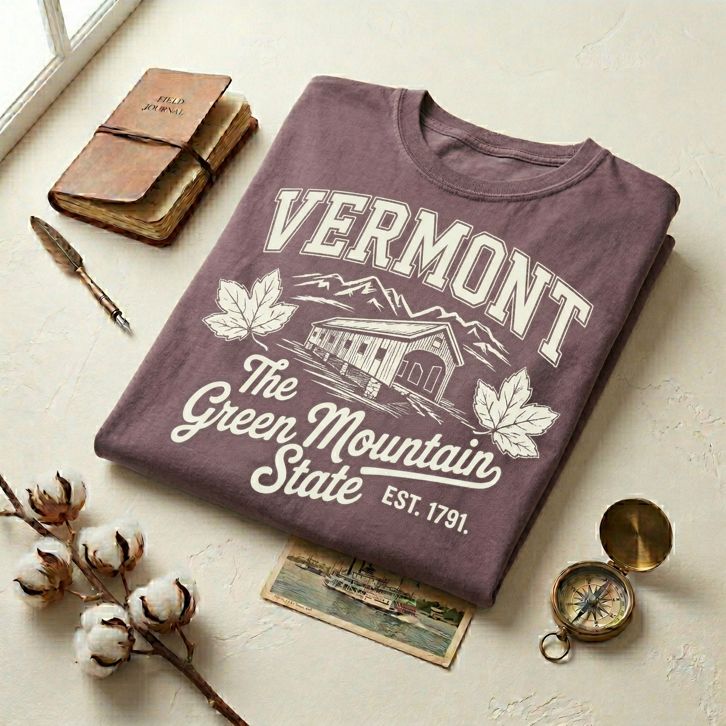 Custom Vermont Hoodie - Vintage Green Mountain State Sweatshirt - Retro VT 1791 Est. Pullover - Personalized Vermont Gift