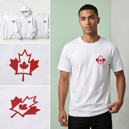 Custom Canada Maple Leaf Sweatshirt, Personalized Canadian Flag Hoodie, Minimalist Canada T-Shirt, Canada Day Gift, Unisex Canada Apparel