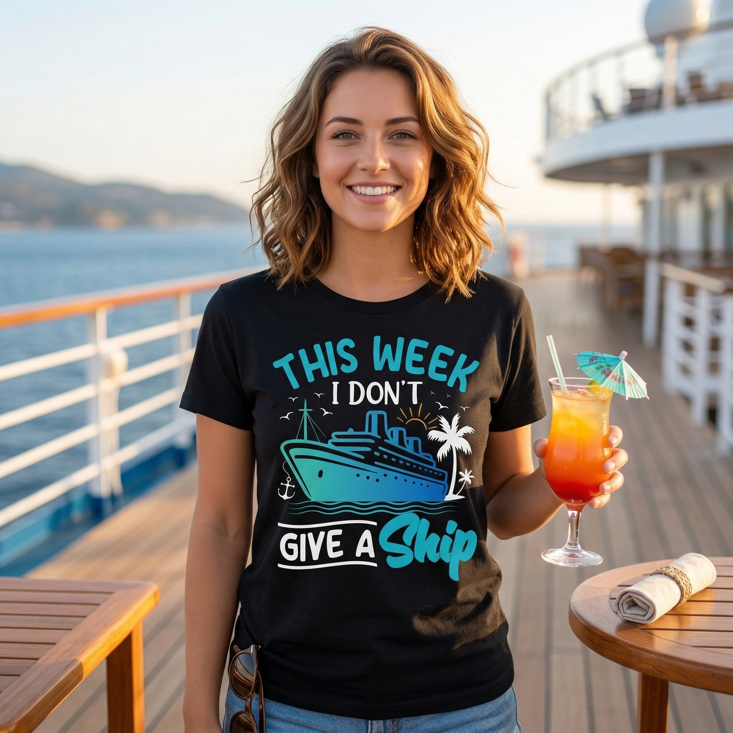 Funny Cruise Shirt, This Week I Don't Give a Ship Hoodie, Family Cruise 2026, Matching Group Vacation Tee, Nautical Gift for Boaters, Custom Cruise Vacation Apparel, Sarcastic Travel Shirt