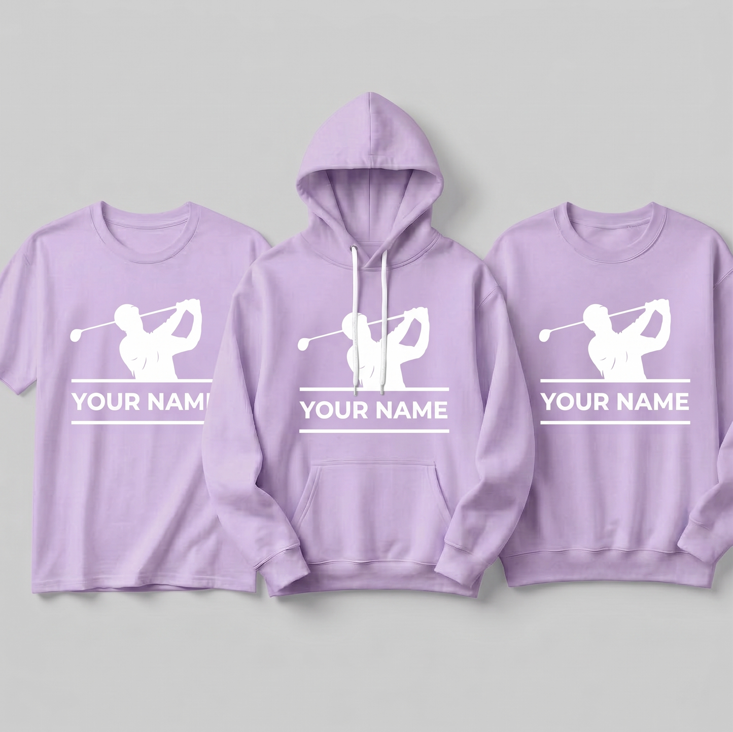 Custom Golf Swing Hoodie, Personalized Golfer Sweatshirt, Minimalist Golf T-Shirt, Custom Name Golf Apparel, Personalized Gift for Golfer