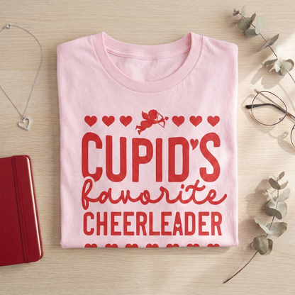 Cupid's Favorite Cheerleader Sweatshirt | Valentine's Day Cheer Shirt | Girls Cheerleading Pullover